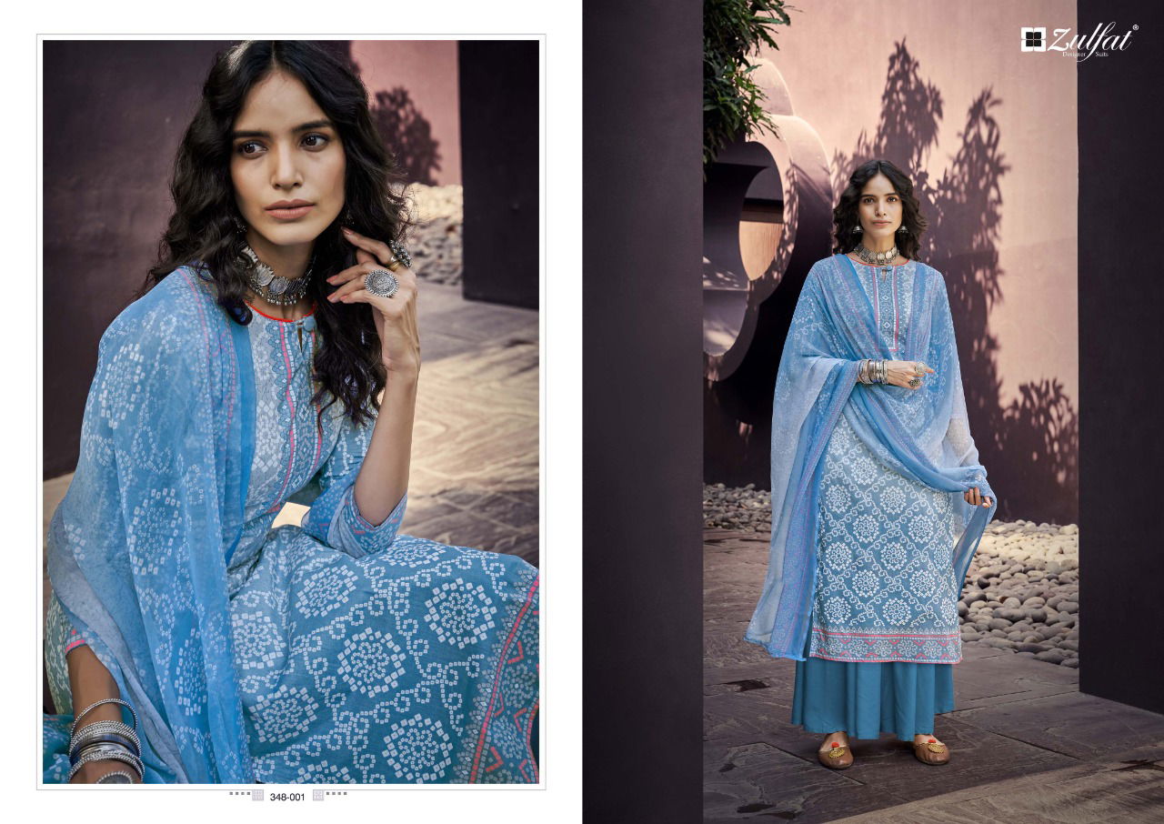 Zulfat Summer Queen Latest Fancy Designer Festive Wear Pure Cotton Digital Printed Dress Material 